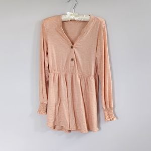 Long sleeve cinched waist top